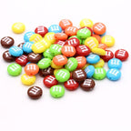 Rainbow M Bean Beads 14mm Oil-Dripping M Bean Beads Beaded String Beads DIY Box of 100 pcs Materials Accessories