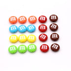 Rainbow M Bean Beads 14mm Oil-Dripping M Bean Beads Beaded String Beads DIY Box of 100 pcs Materials Accessories